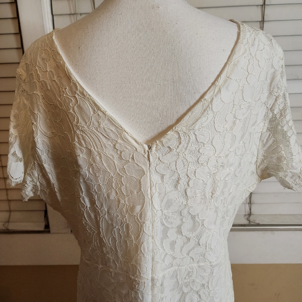 MSLG Womens Floral Lace Overlay Dress - Picture 6 of 14